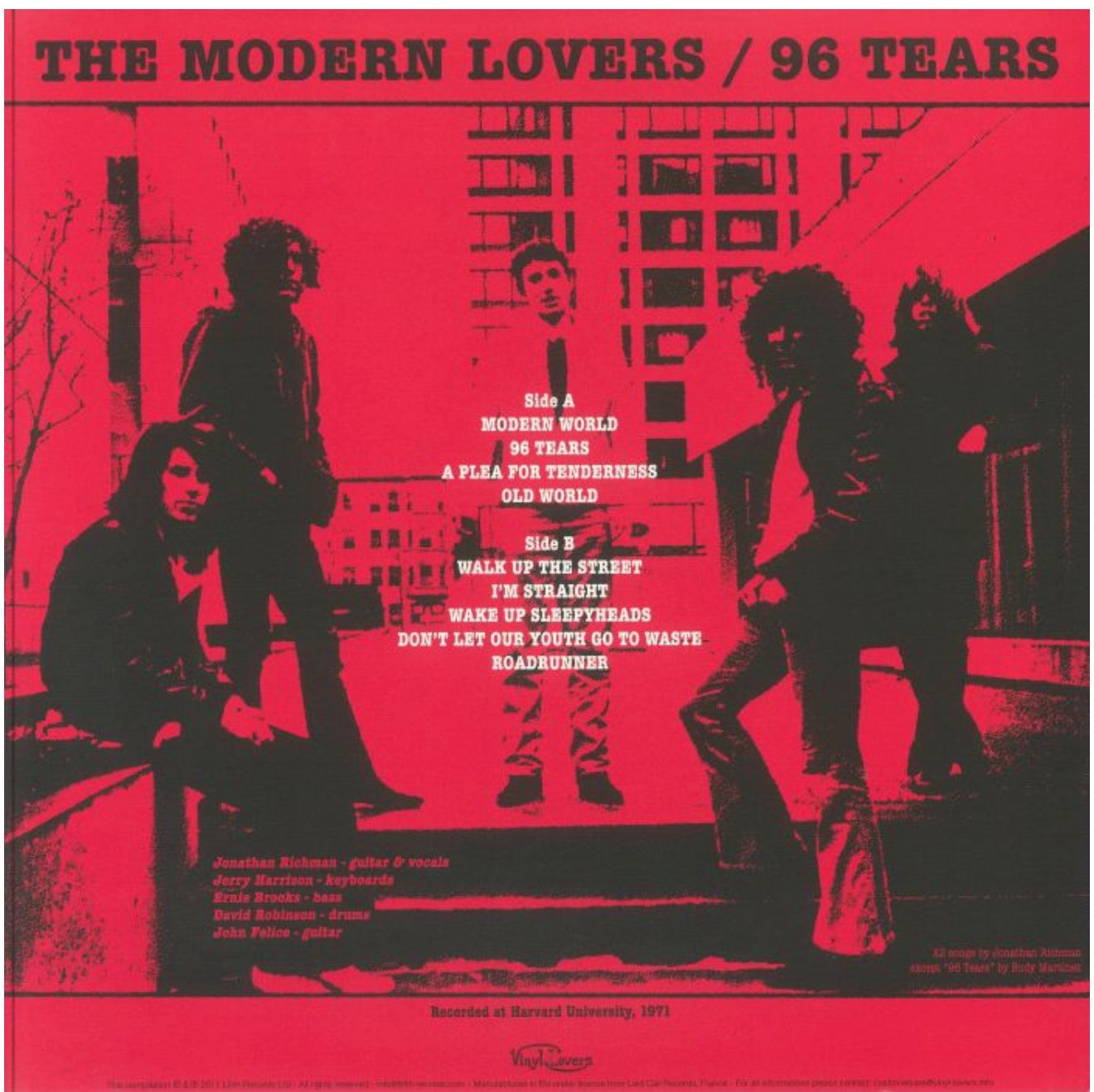 JONATHAN RICHMAN & The Modern Lovers  (ジョナサン・リッチマン & ザ・モダーン・ラヴァーズ)  - 96 Tears (EU 限定再発「180g」LP/ New)