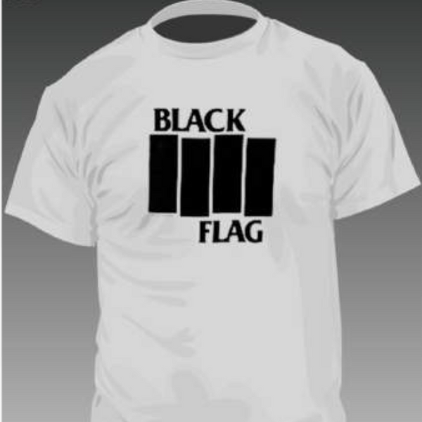 BLACK FLAG (ブラック・フラッグ) - Classic Logo (限定 白Tシャツ「M