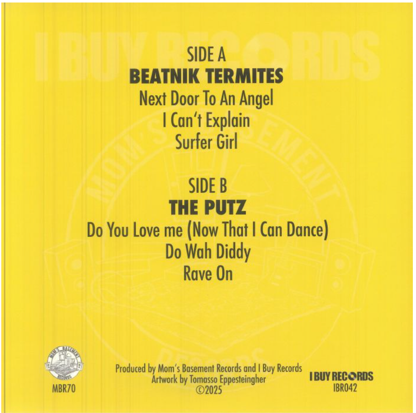 BEATNIK TERMITES / PUTZ, THE (ビートニク・ターマイツ/ ザ ・プッツ)  - Beatnik Termites / The Putz (Italy 300枚「限定ブルーヴァイナル」LP/ New) モダンポップパンクの二大巨頭スプリット！