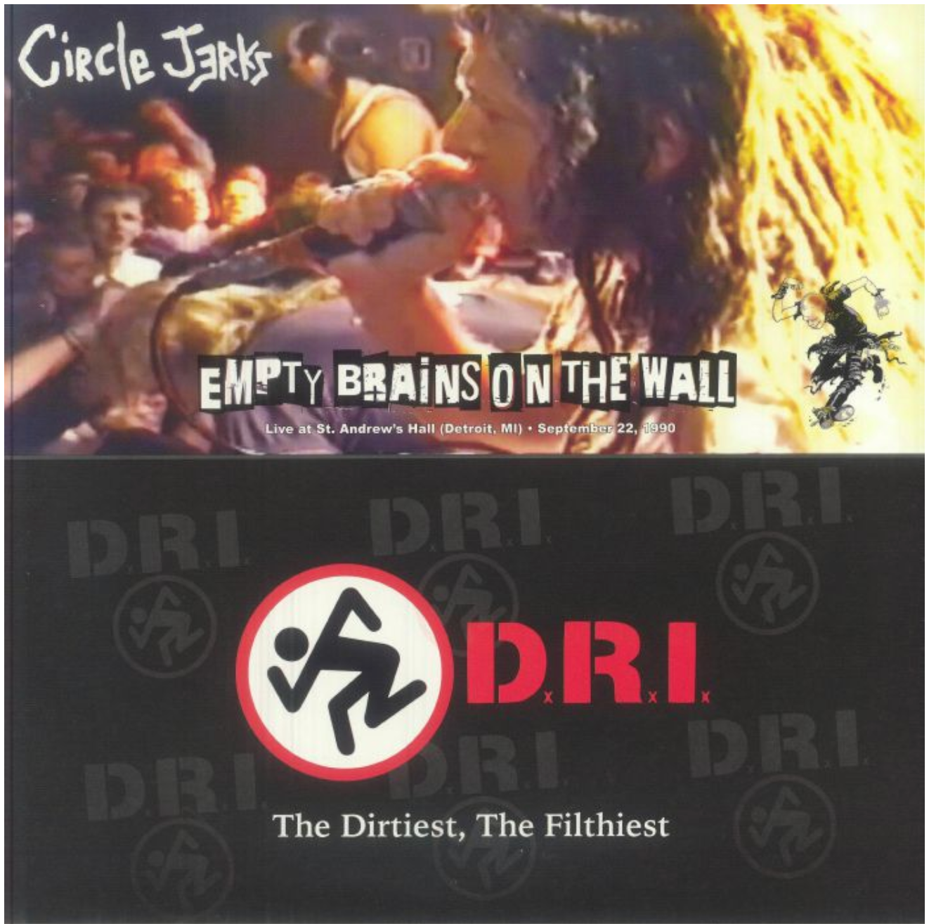 CIRCLE JERKS / D.R.I. (サークル・ジャークス / ディー・アール・アイ)  - Live In Detroit 1990 / Demos 1982 (EU限定「ホワイトヴァイナル」LP/ New)