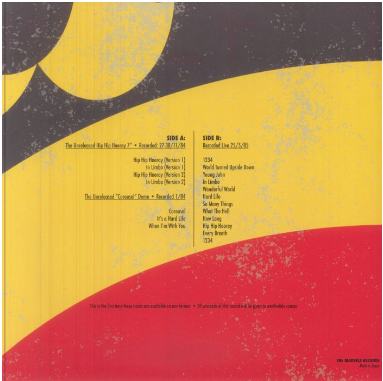 OMEGA TRIBE (オメガ・トライブ)  - The Unreleased Hip Hip Hooray And Carousel singles + Live '85 (EU 限定プレス LP/ New) 未発表 EP+デモ、ライブ！