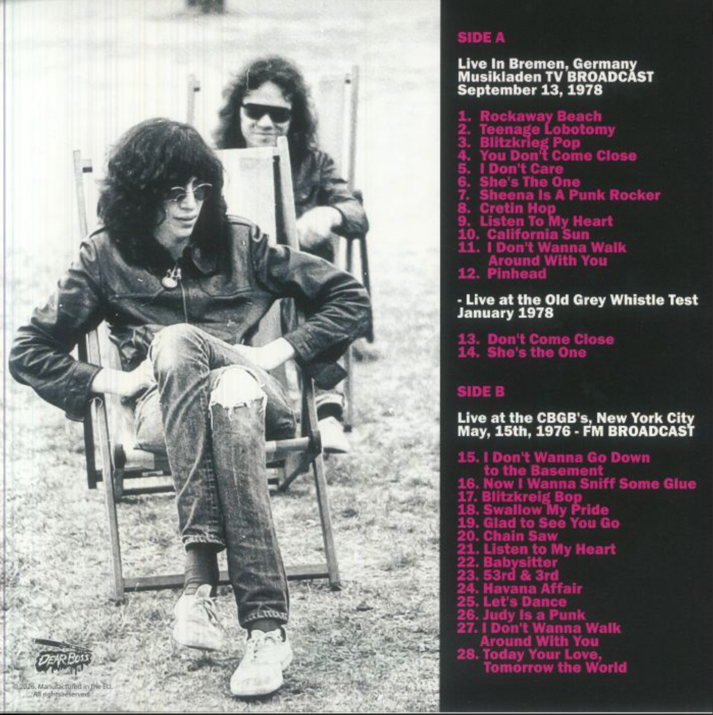 RAMONES (ラモーンズ)  - Generatin' Steam Heat (EU 500枚限定「オレンジヴァイナル」LP/ New)ブロードキャスト録音全28曲 !