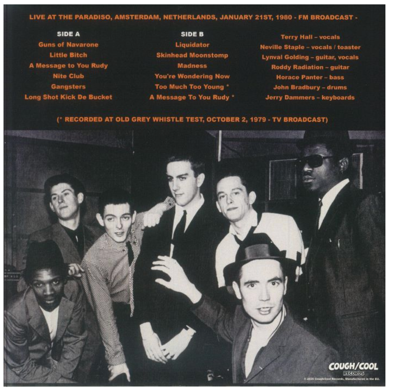 SPECIALS, THE (ザ・スペシャルズ)  - Too Young Too Dam (EU 500枚限定「ホワイトヴァイナル」LP/ New) '80年1月アムステルダム「パラディソ」ライブ後編！