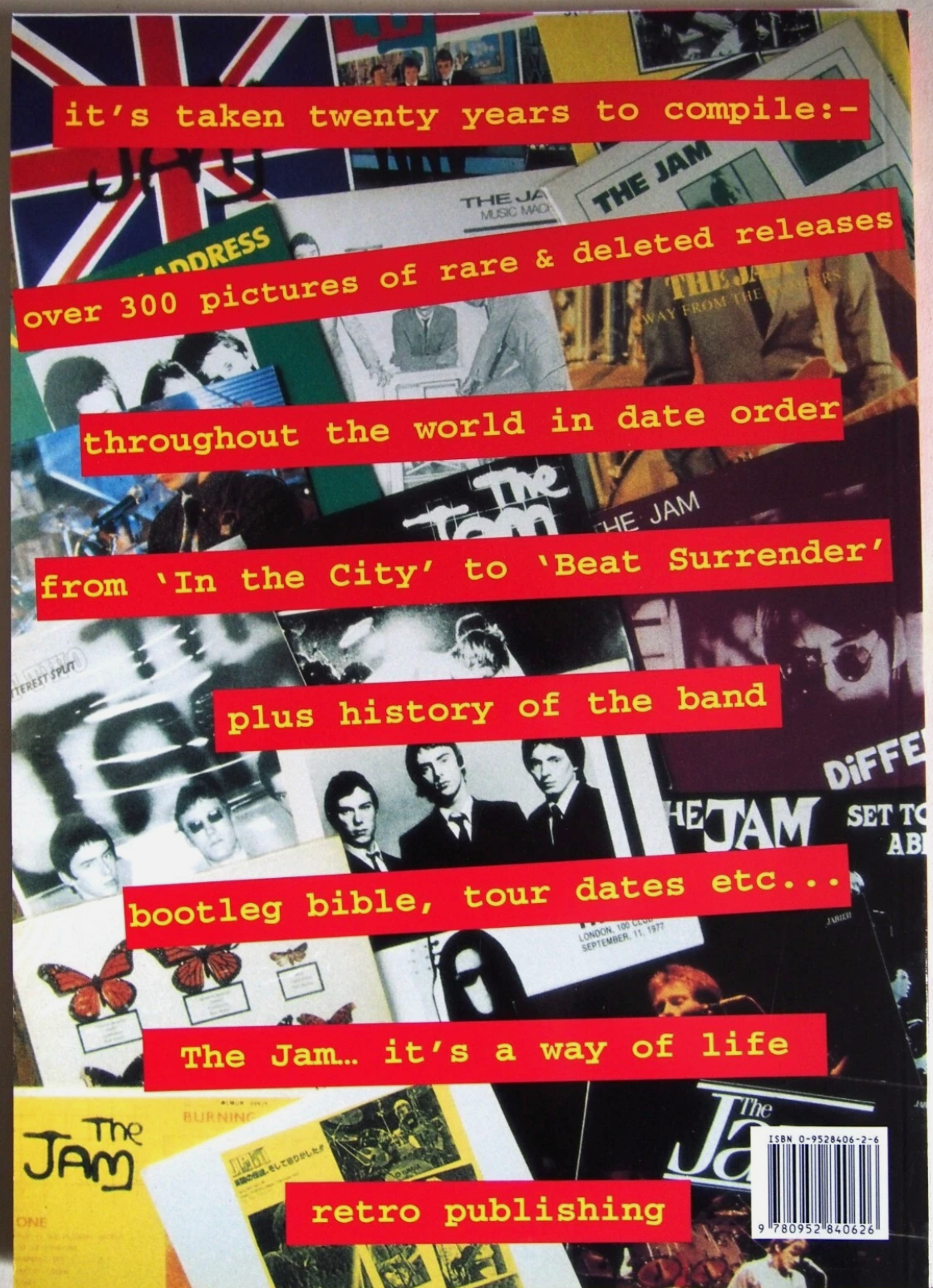 JAM, THE (ザ ・ジャム)  - Retro Spective (UK 正規再販ペーパーバック本/ New) レアなディスコグラフィー本が復刻！