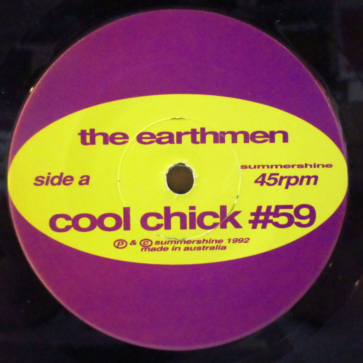 EARTHMEN, THE (ジ・アースメン)  - Cool Chick #59 (OZ オリジナル 7インチ+光沢ソフト紙ジャケ) '92年シングル