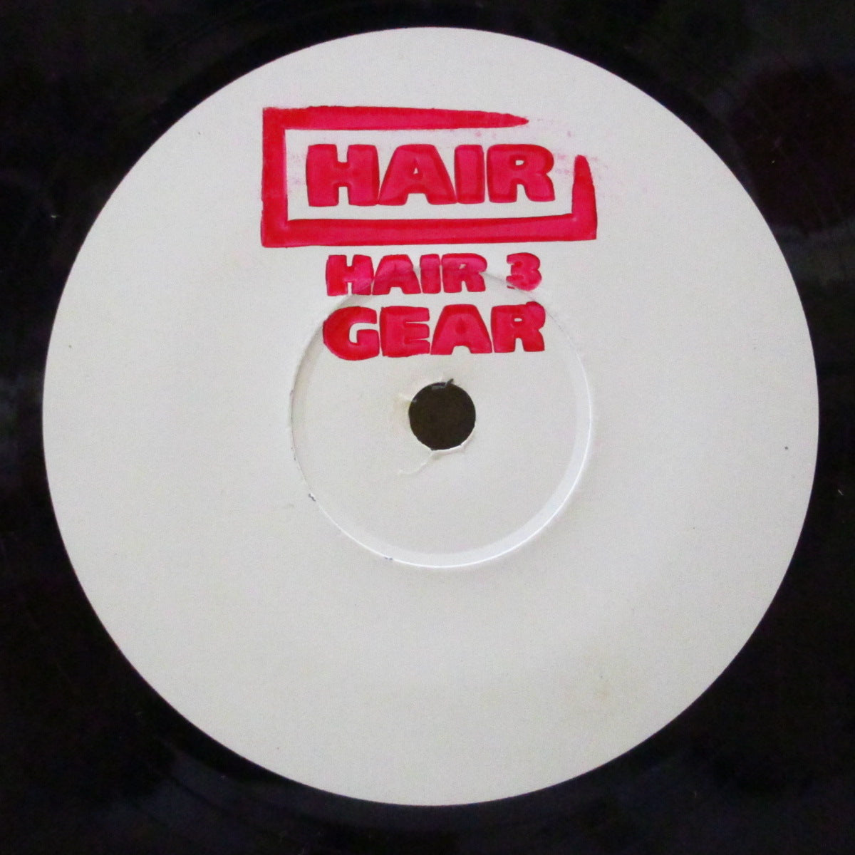 GEAR (ギアー)  - Hair (UK オリジナル・赤スタンプ入り白ラベ 7インチ+ざら紙ジャケ, ミニインサート) '93年シングル