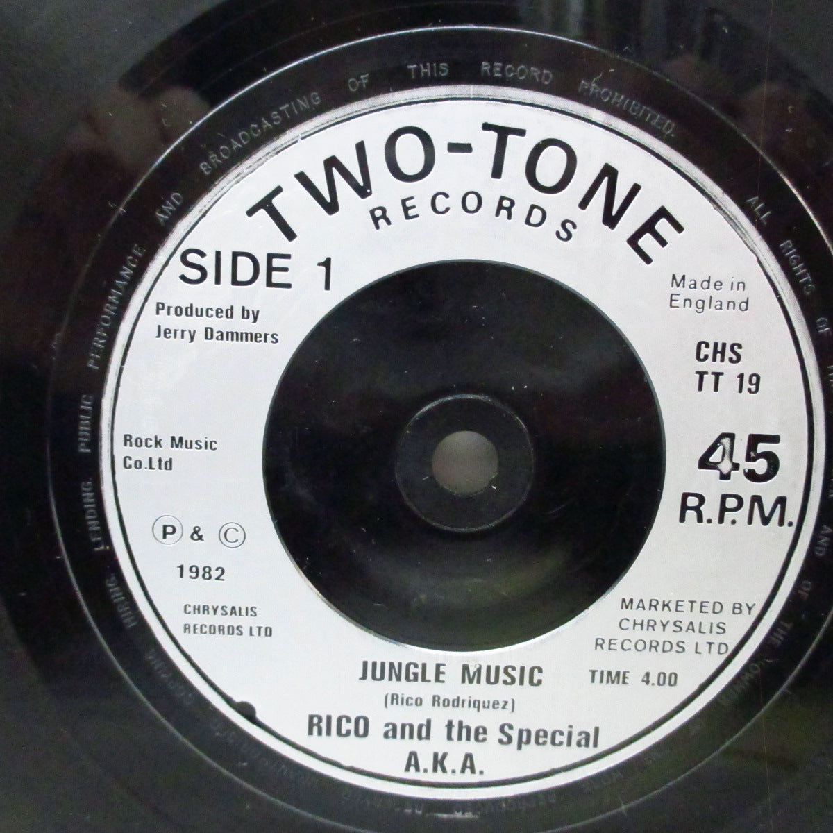 RICO & THE SPECIAL AKA (リコ & スペシャル AKA)  - Jungle Music (UK '82 再発「銀プララベ」7") アルバム未収録！