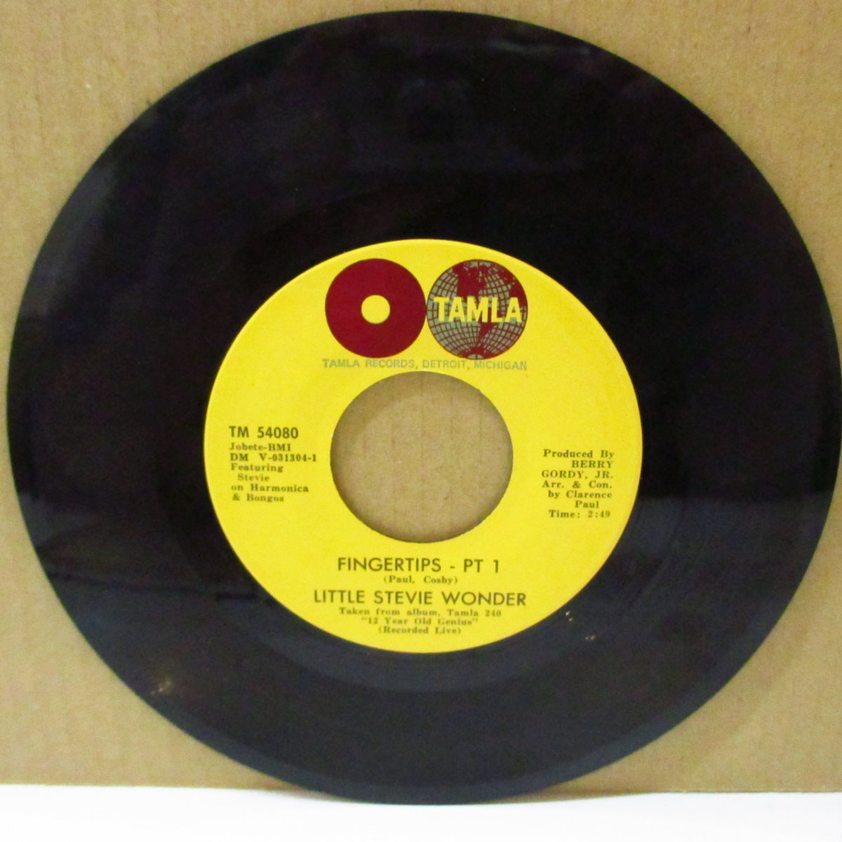 STEVIE WONDER (LITTLE) (スティーヴィー・ワンダー)  - Fingertips Part 1 & 2 (US '63 オリジナル7インチ)若干12歳時の'63年１位の大ヒット