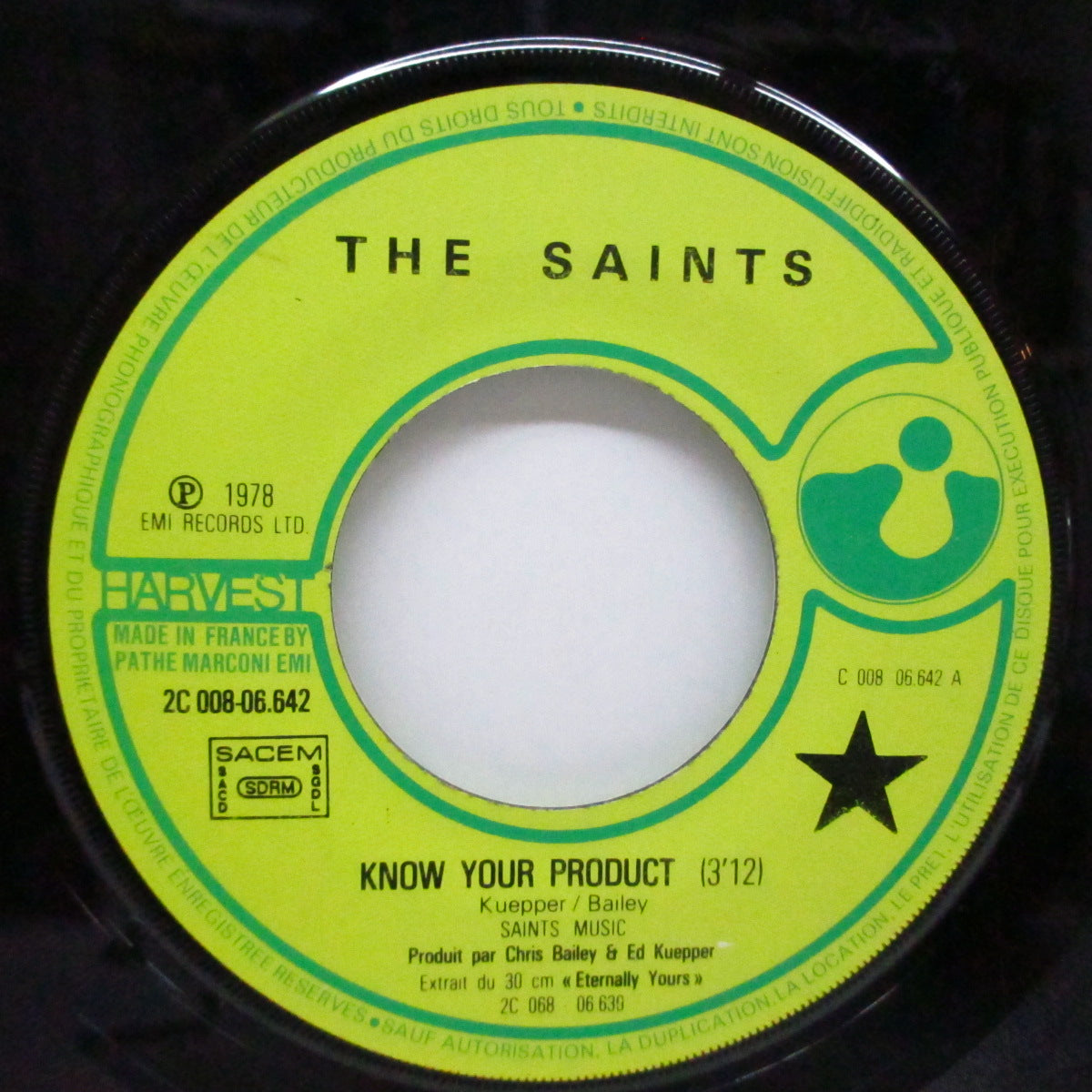 SAINTS, THE (ジ・セインツ)  - Know Your Product (France オリジナル 7"+ 光沢ソフト紙ジャケ)