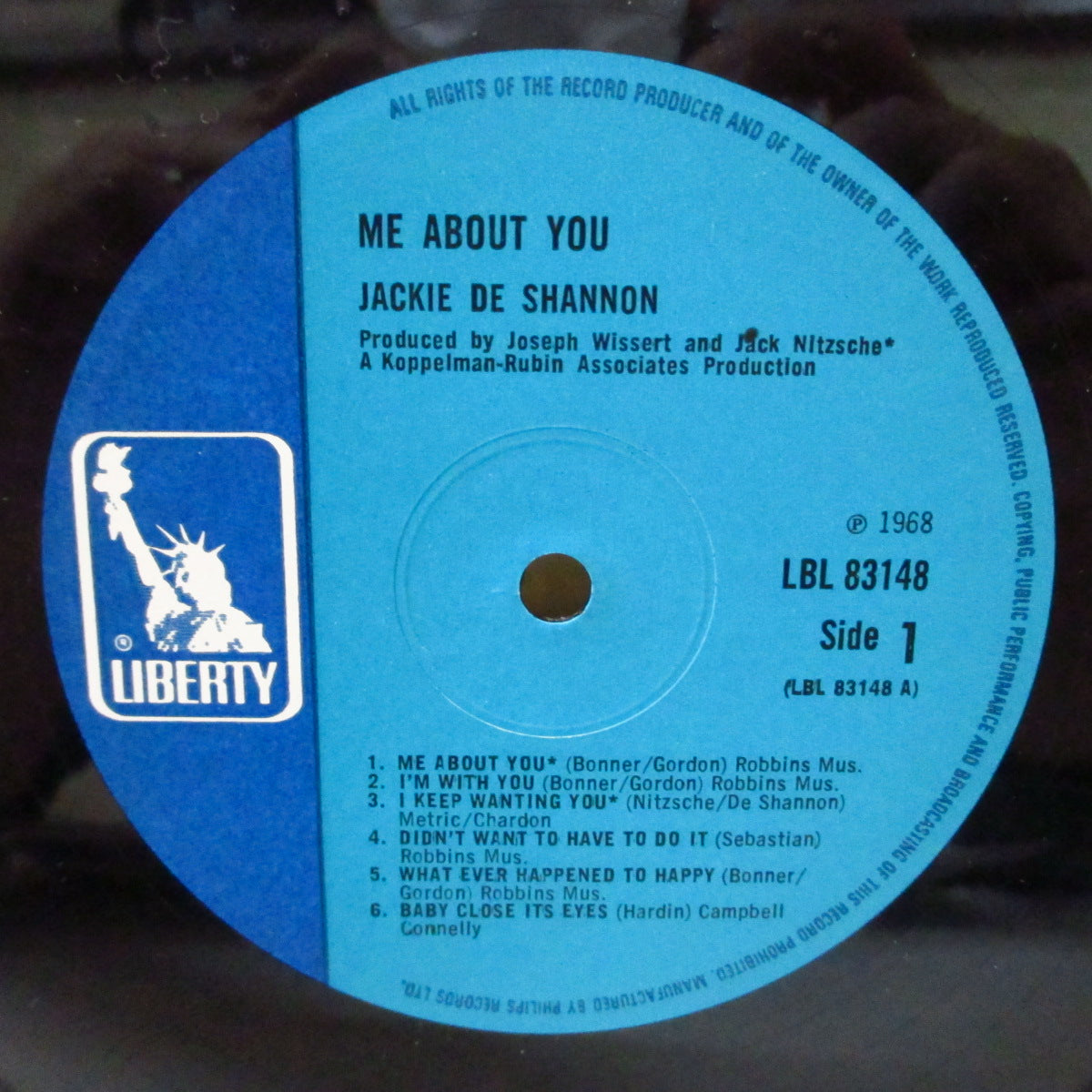 JACKIE DeSHANNON (ジャッキー・ディシャノン)  - Me About You (UK '68 オリジナル・モノラル LP/ ステレオ両面コーティング・ジャケ)ソフトロック好きにドススメ