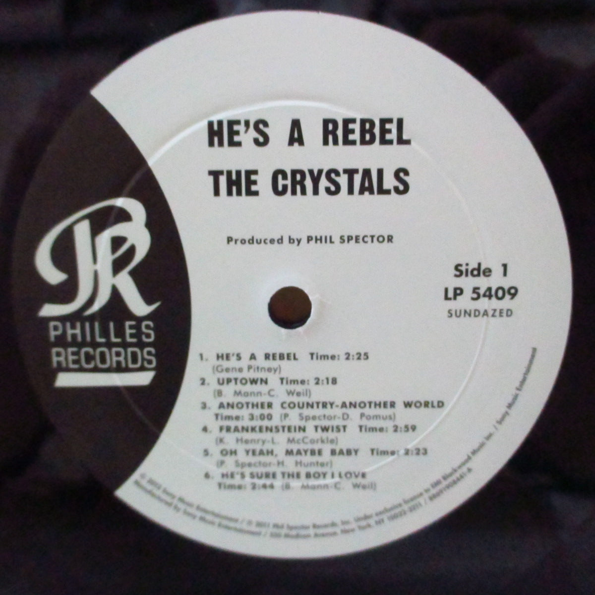 CRYSTALS, THE (ザ・クリスタルズ)  - He's A Rebel (US '12 サンデイズド社「正規ワンショット限定復刻再発 180g モノラル LP)’63年2ndアルバム ！フィル・スペクター音の壁！
