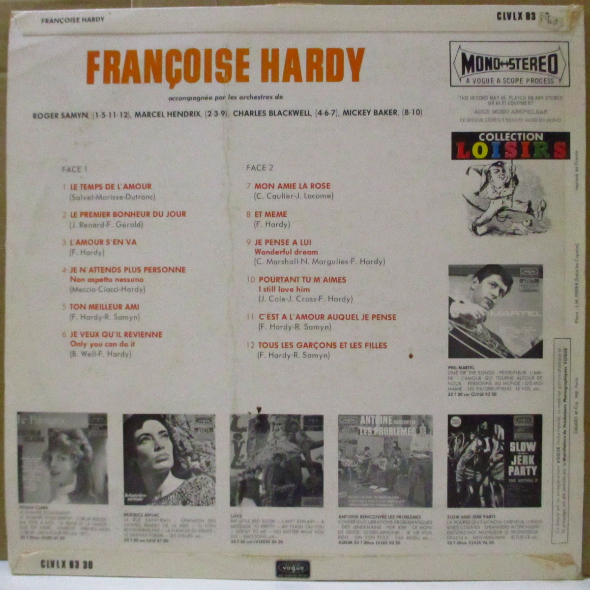 FRANCOISE HARDY (フランソワーズ・アルディ)  - Le Palmares (フランス '72 再発モノラル・ステレオ LP/表面コーティング折り返しジャケ) コンピレーション