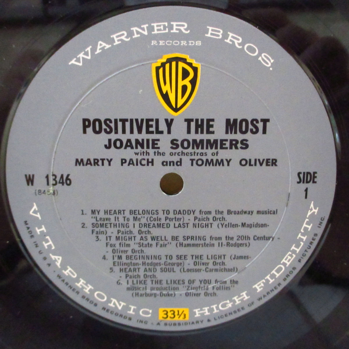 JOANIE SOMMERS (ジョニー・ソマーズ)  - Positively The Most (US '60 オリジナル・モノラル LP)ジャジー、ラテンポップ満載、19歳時のデビューアルバム！