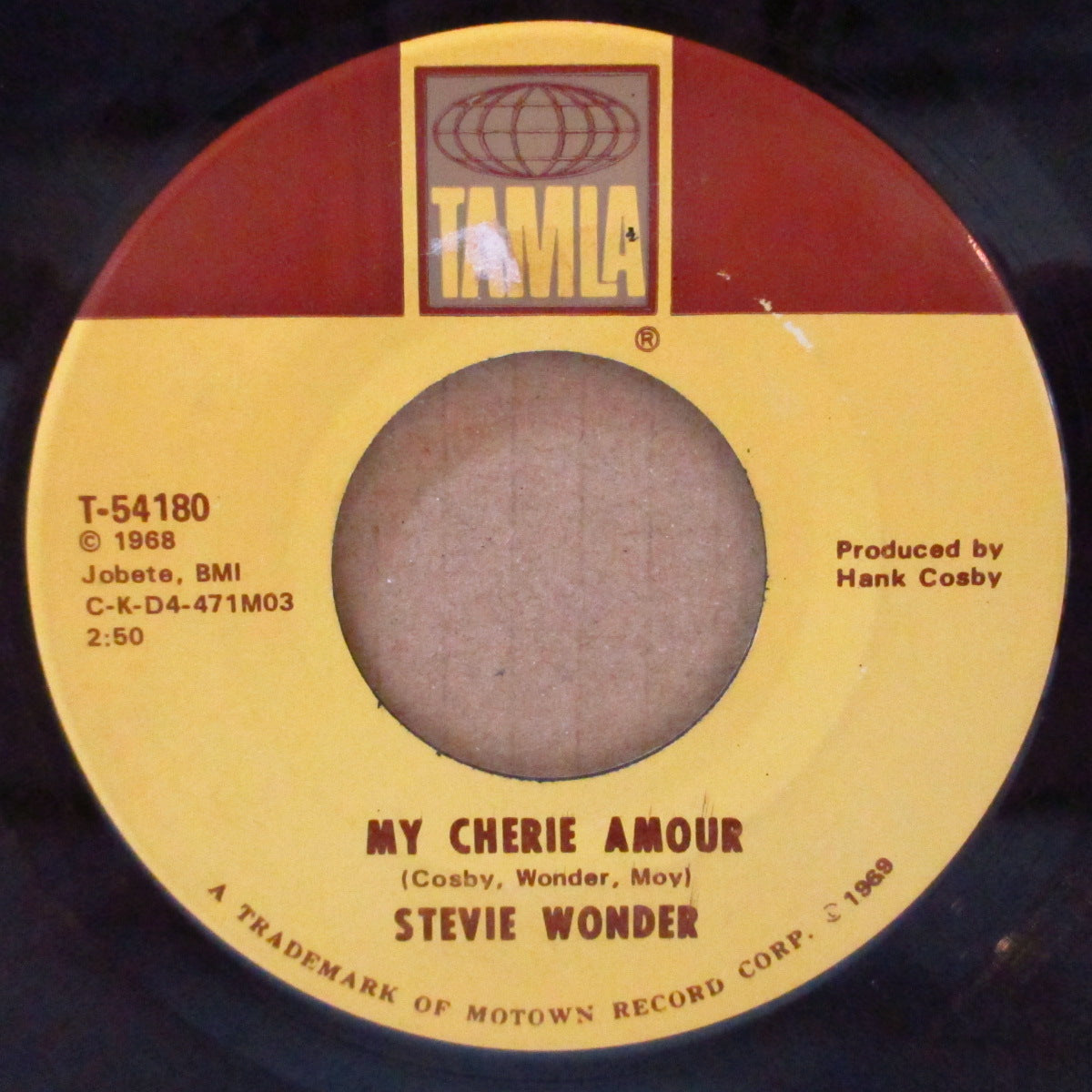 STEVIE WONDER (スティーヴィー・ワンダー)  - My Cherie Amour (US '69 セカンドプレス7インチ/茶色印刷ラベ）