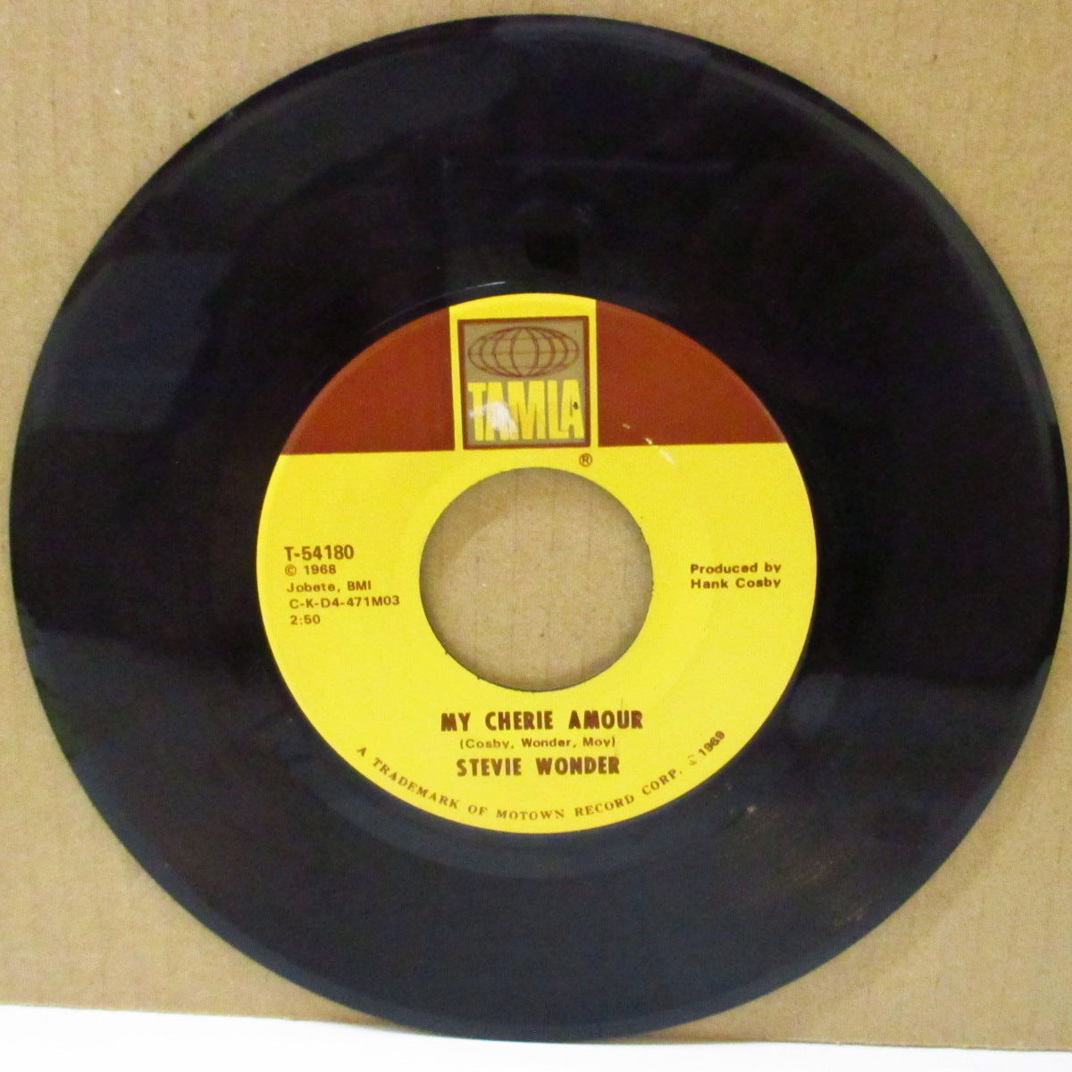 STEVIE WONDER (スティーヴィー・ワンダー)  - My Cherie Amour (US '69 セカンドプレス7インチ/茶色印刷ラベ）
