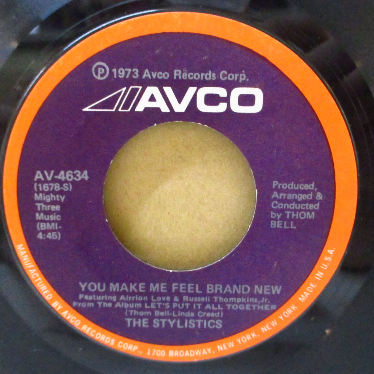 STYLISTICS, THE (ザ・スタイリスティックス)  - You Make Me Feel Brand New (US '73 オリジナル 7インチ)シンプリー・レッド他の原曲甘茶バラッド！