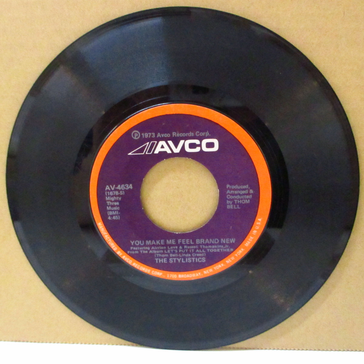 STYLISTICS, THE (ザ・スタイリスティックス)  - You Make Me Feel Brand New (US '73 オリジナル 7インチ)シンプリー・レッド他の原曲甘茶バラッド！