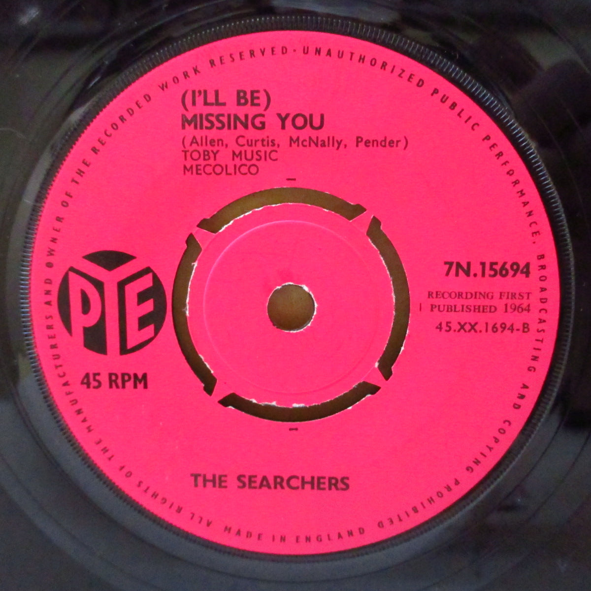 SEARCHERS (サーチャーズ)  - When You Walk In The Room (UK '64 オリジナル「ピンク紙ラベ・ラウンドセンター」 7インチ+カンパニースリーブ)