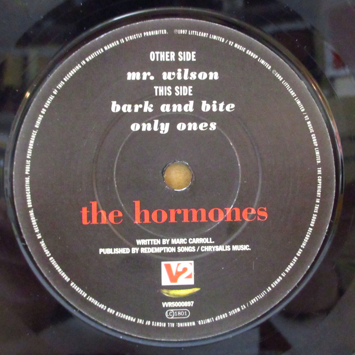 HORMONES, THE (ホルモンズ)  - Mr. Wilson +2 (UK オリジナル 7インチ+光沢固紙ジャケ) '98年シングル