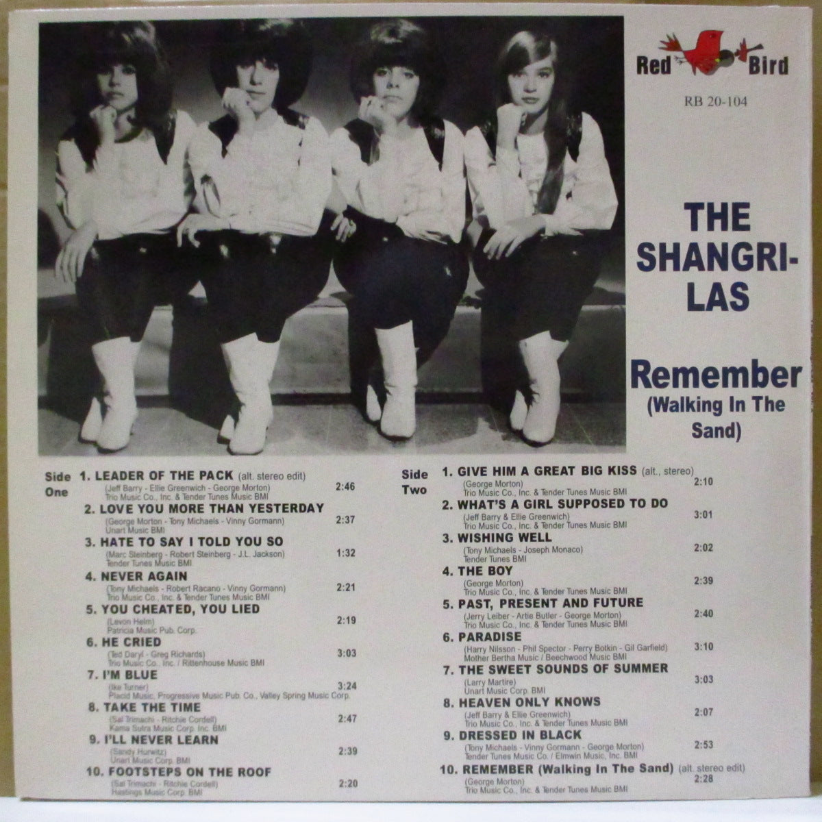 SHANGRI-LAS, THE (ザ・シャングリ・ラス)  - Remember (Walking In The Sand) (EU '07年限定20曲入り LP/廃盤)レア・トラック・コンピ