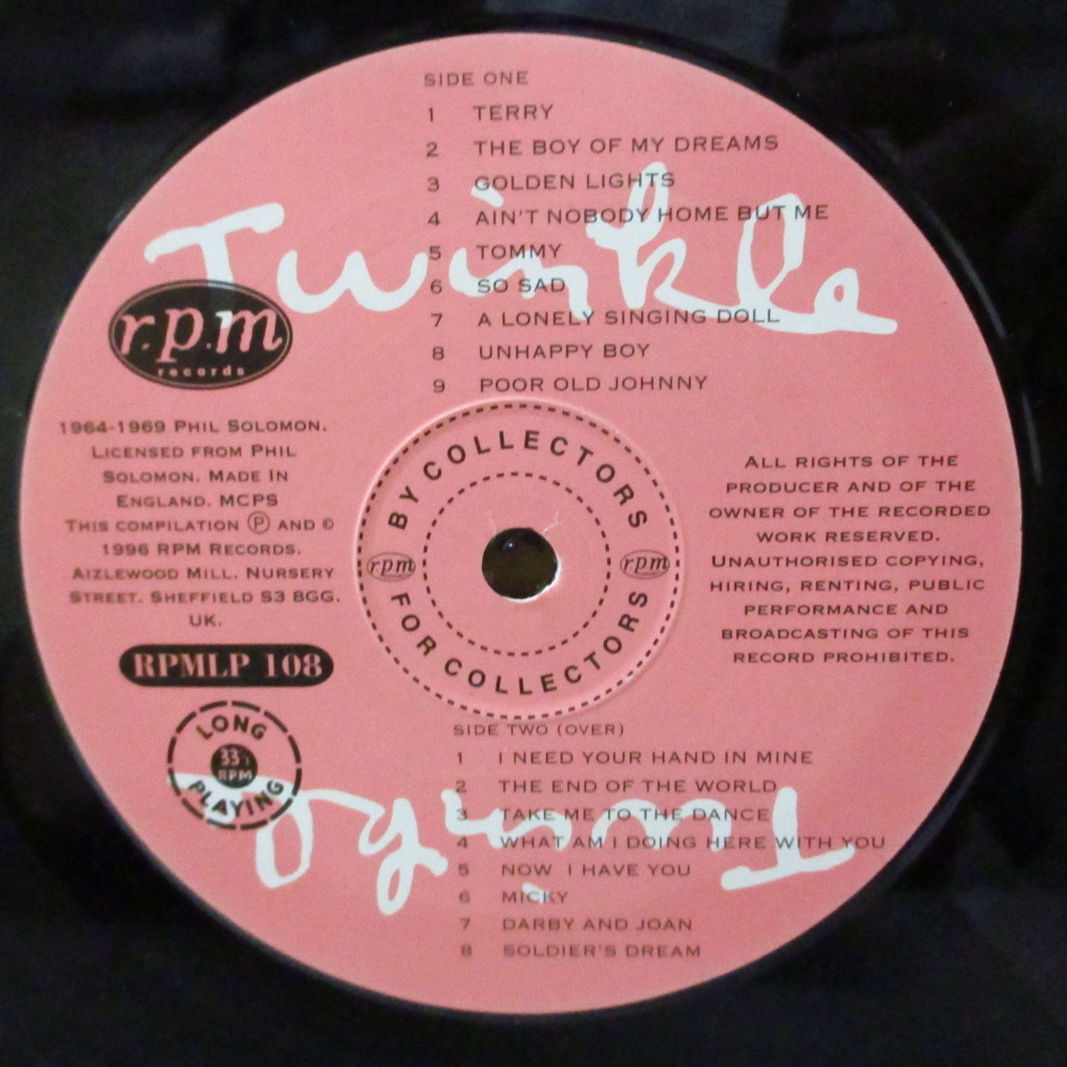 TWINKLE (トゥインクル)  - Golden Lights (UK '96 限定オリジナル LP)'64〜'69年黄金期ベスト全17曲！コレクタブル！