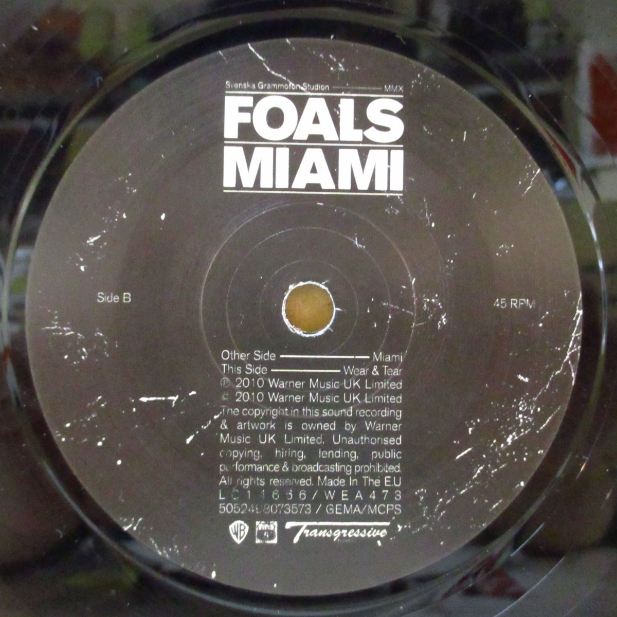 FOALS (フォールズ)  - Miami (UK オリジナル 7インチ+光沢固紙ジャケ, ダイカットインナー) '10年シングル