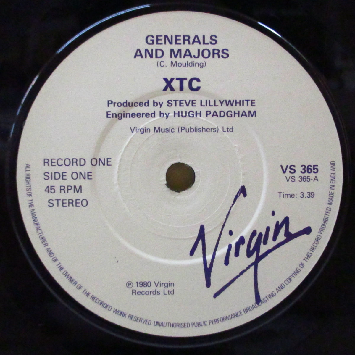 XTC (エックスティーシー)  - Generals And Majors +3 (UK 限定 2x7インチ+マットソフト紙見開きジャケ) '80年2枚組シングル