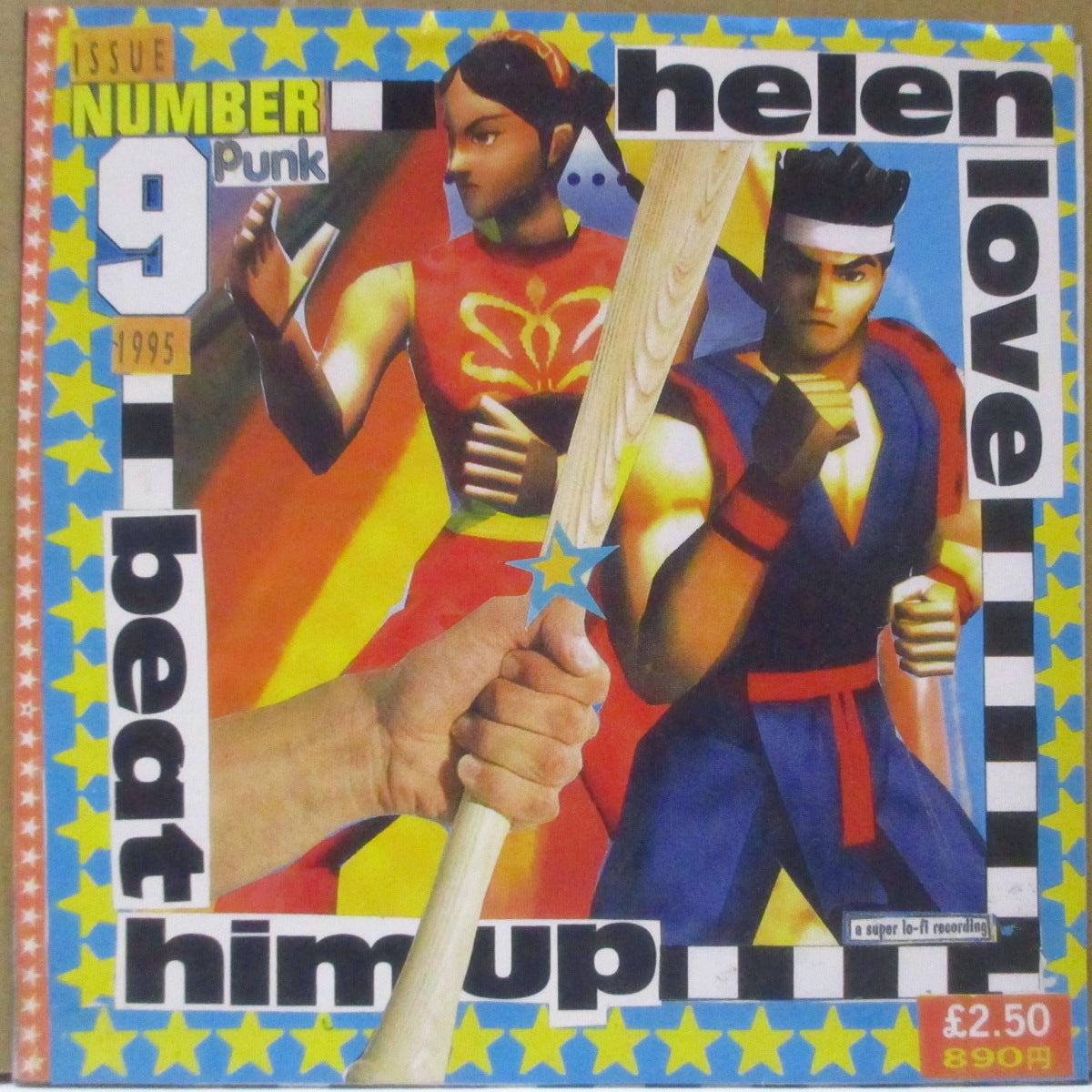 HELEN LOVE (ヘレン・ラヴ)  - Beat Him Up (UK オリジナル「黒盤」 7インチ+光沢ソフト紙ジャケ) '95年シングル