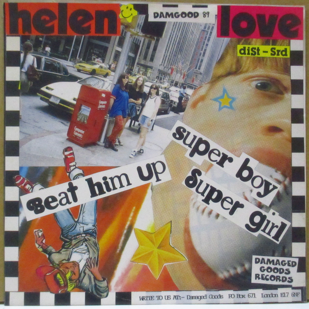 HELEN LOVE (ヘレン・ラヴ)  - Beat Him Up (UK オリジナル「黒盤」 7インチ+光沢ソフト紙ジャケ) '95年シングル