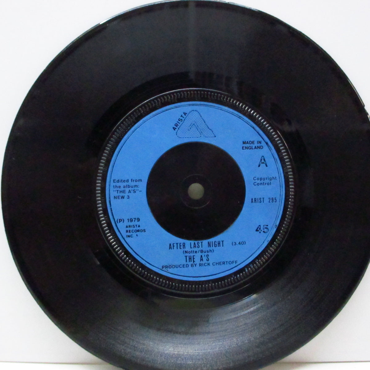 A's, THE (ジ・エーズ)  - After Last Night (UK オリジナル 7")