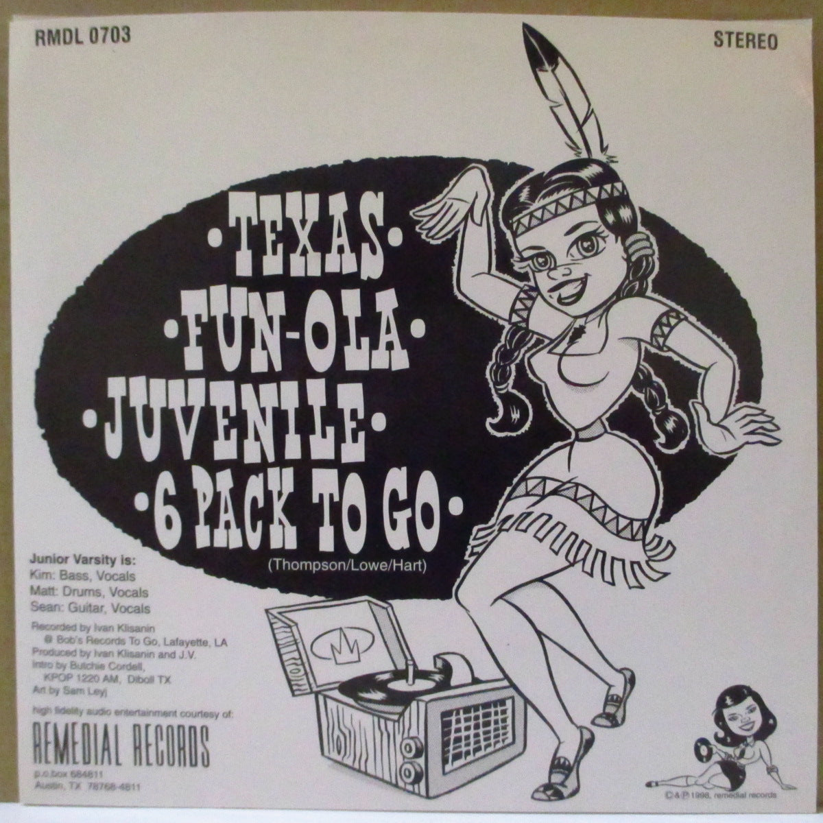 JUNIOR VARSITY  (ジュニア・ヴァーシティ)  - Juvenile (US '98 オリジナル4曲入り「黒盤」 7インチ+ミニインサート/光沢ソフト紙ジャケ)