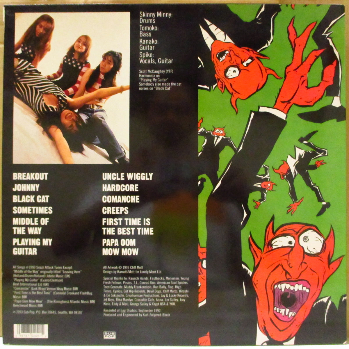 SUPERSNAZZ (スーパースナッズ)  - Superstupid! (US オリジナル「黒盤」 LP) '93年1stアルバム
