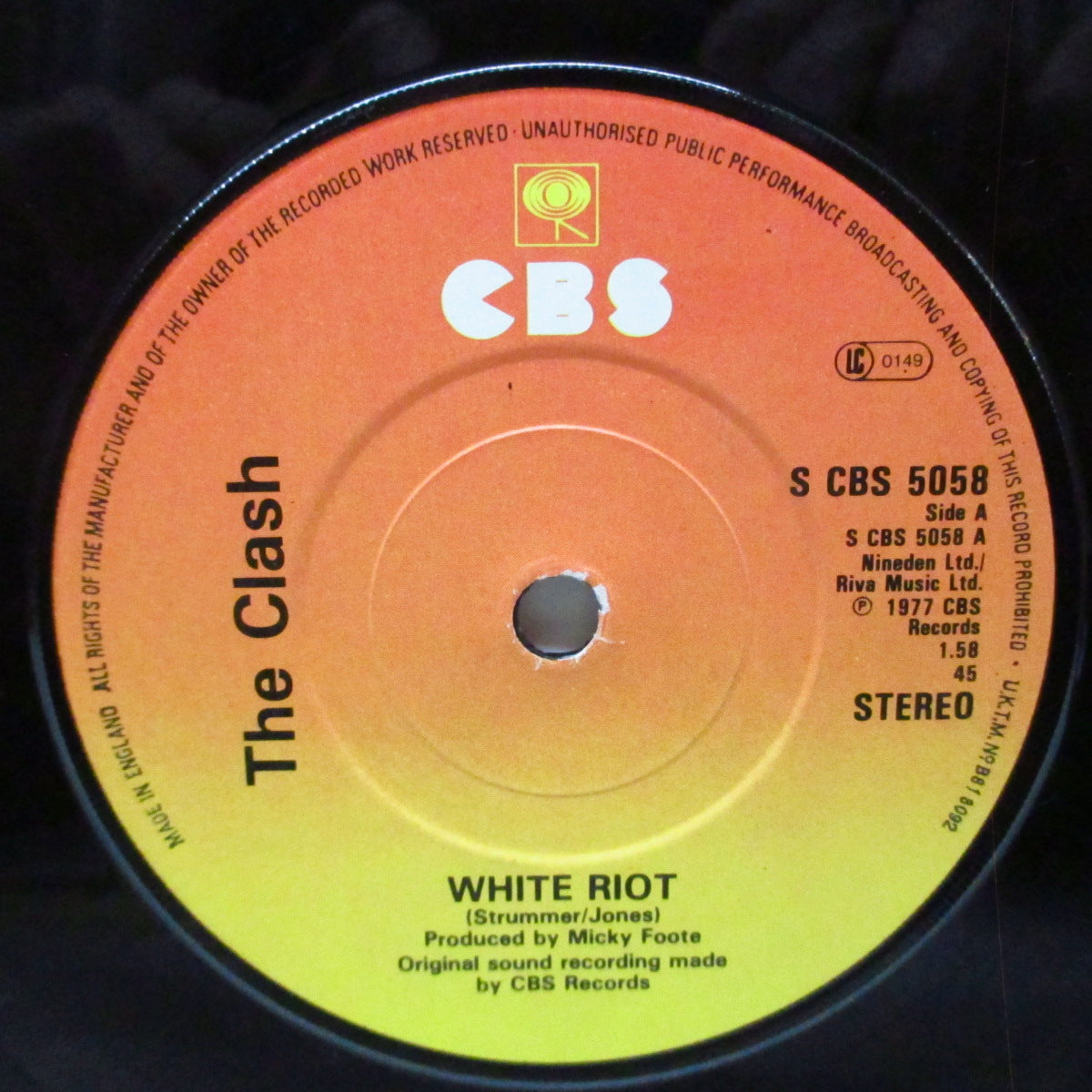 CLASH, THE (ザ・クラッシュ) - White Riot / 1977 (UK 70's 再発「The