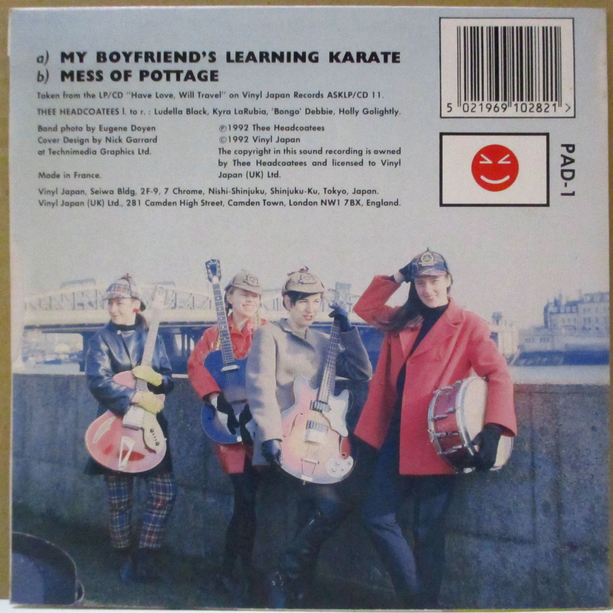 HEADCOATEES (ヘッドコーティーズ)  - My Boyfriend's Learning Karate (UK '92 オリジナル 7インチ/光沢固紙ジャケ)
