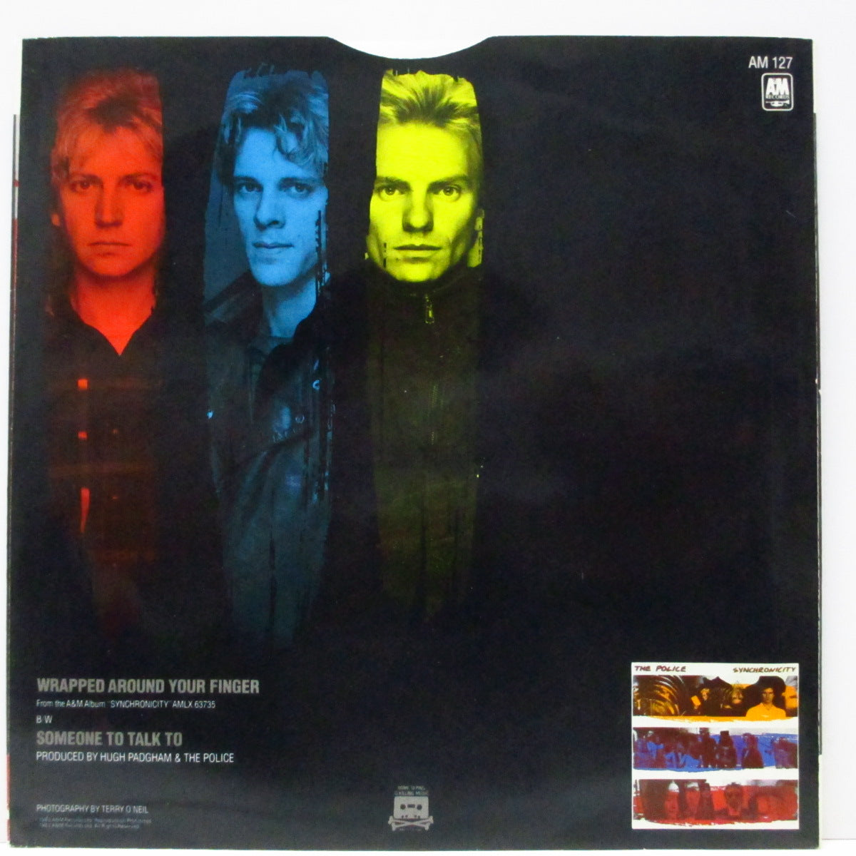 POLICE, THE (ザ ・ポリス)  - Wrapped Around Your Finger (UK オリジナル「フラットセンター」7"/光沢ソフト紙「赤ジャケ」)