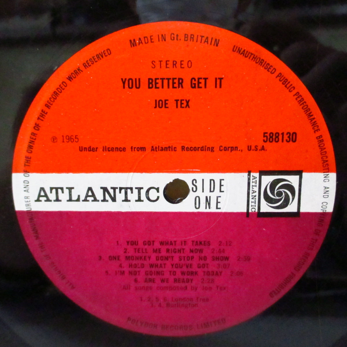JOE TEX (ジョー・テックス)  - You Better Get It (UK '65 オリジナル・モノラルLP/表面コーティング・ジャケ)英国独自デザインジャケのデビューアルバム。近年稀な奇跡の美品！