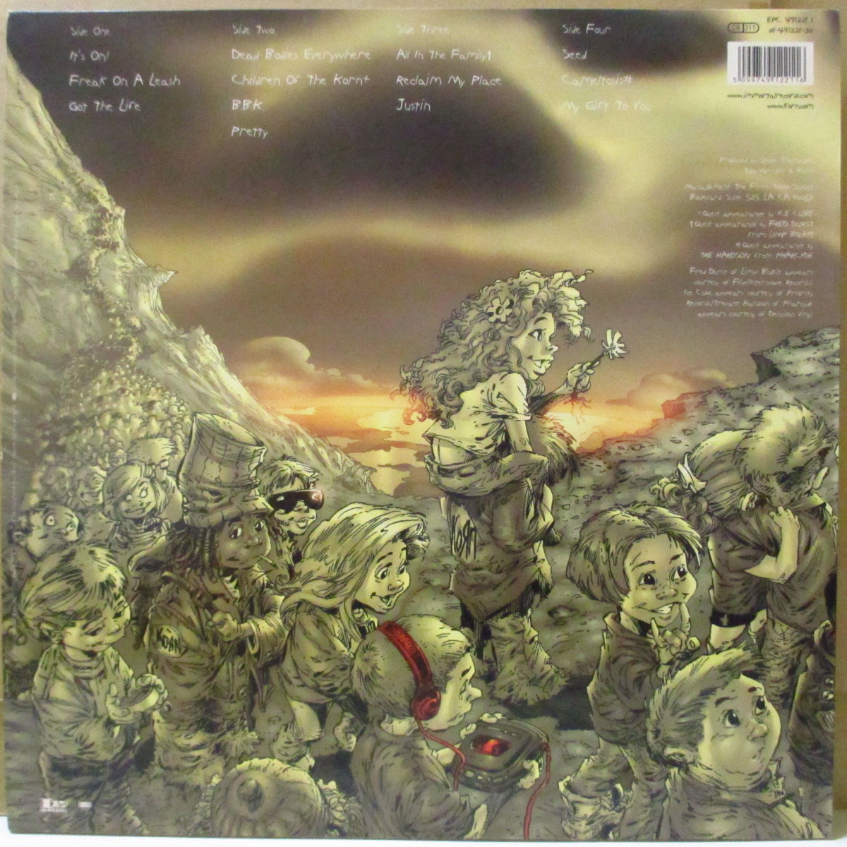 KORN (コーン)  - Follow The Leader (EU オリジナル 2xLP+ソフト紙インナー/レアステッカー付き光沢ジャケ) '98年3rdアルバム