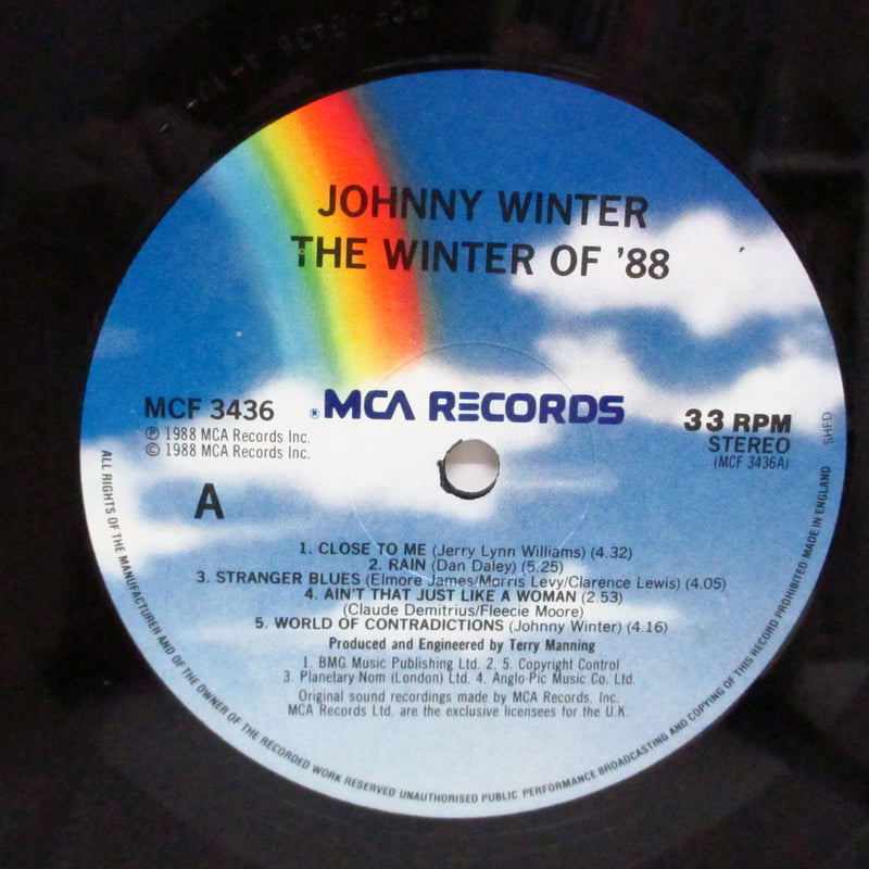 JOHNNY WINTER (ジョニー・ウィンター)  - The Winter Of '88 (UK オリジナル LP)