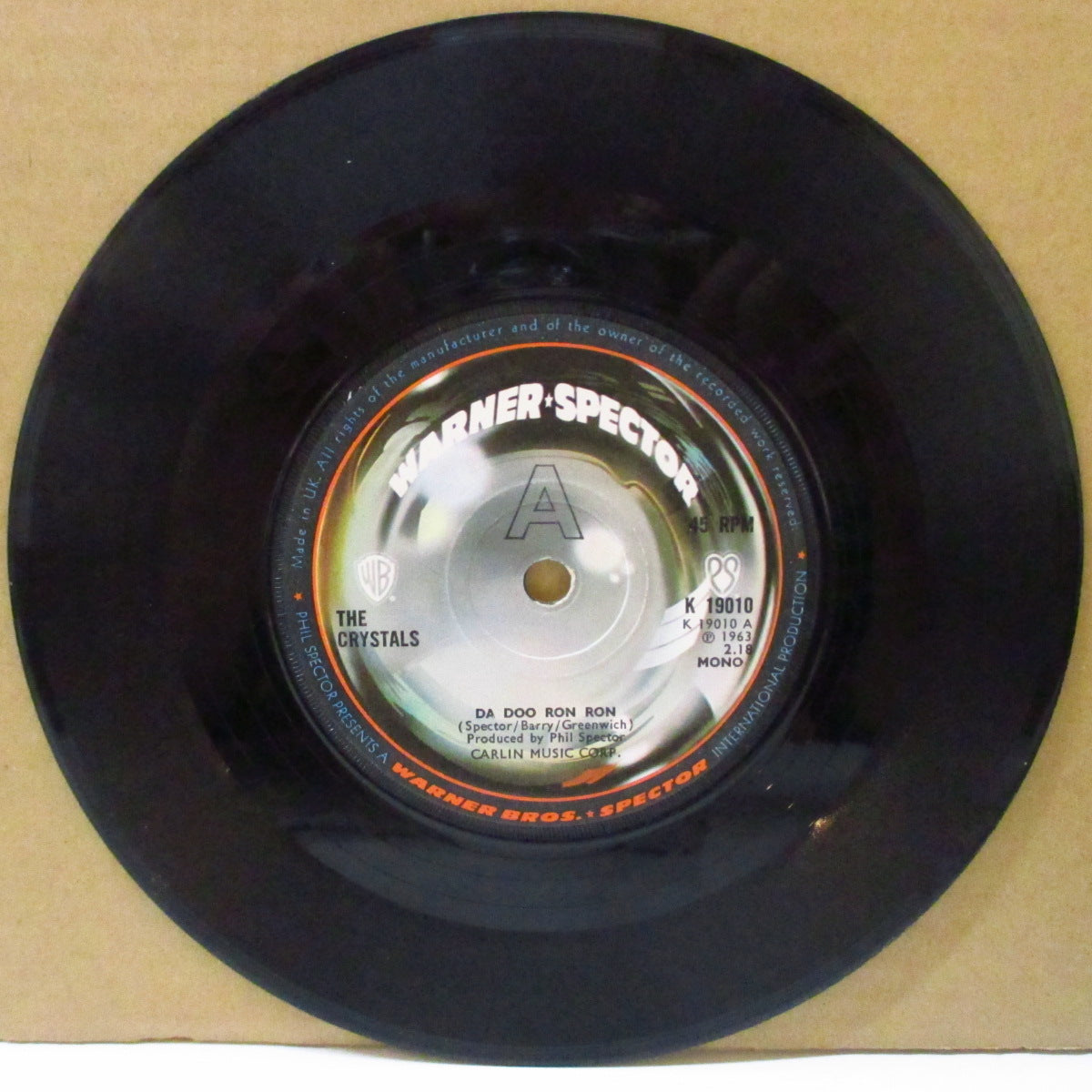 CRYSTALS, THE (ザ・クリスタルズ)  - Da Doo Ron Ron (UK '74 再発「ソリッドセンター黒盤」モノラル 7インチ)フィル・スペクター'63年名曲カップリング！