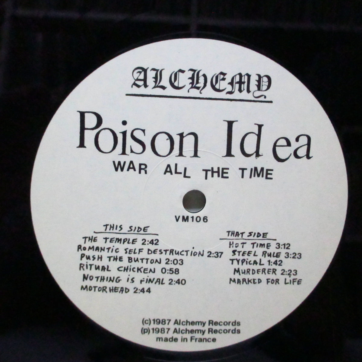 POISON IDEA (ポイズン・アイデア)  - War All The Time (US オリジナル LP+インナー）'87年セカンド！