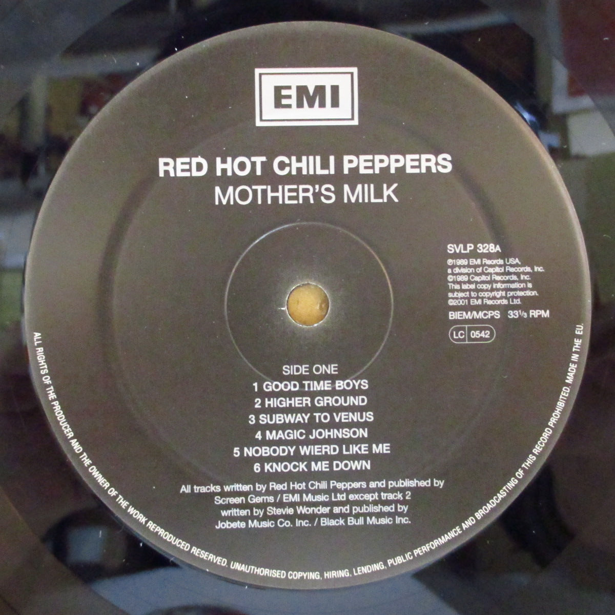 RED HOT CHILI PEPPERS (レッド・ホット・チリ・ペッパーズ)  - Mother's Milk (EU '01 限定再発180グラム重量 LP+レアステッカー付きPVC) '89年4thアルバム