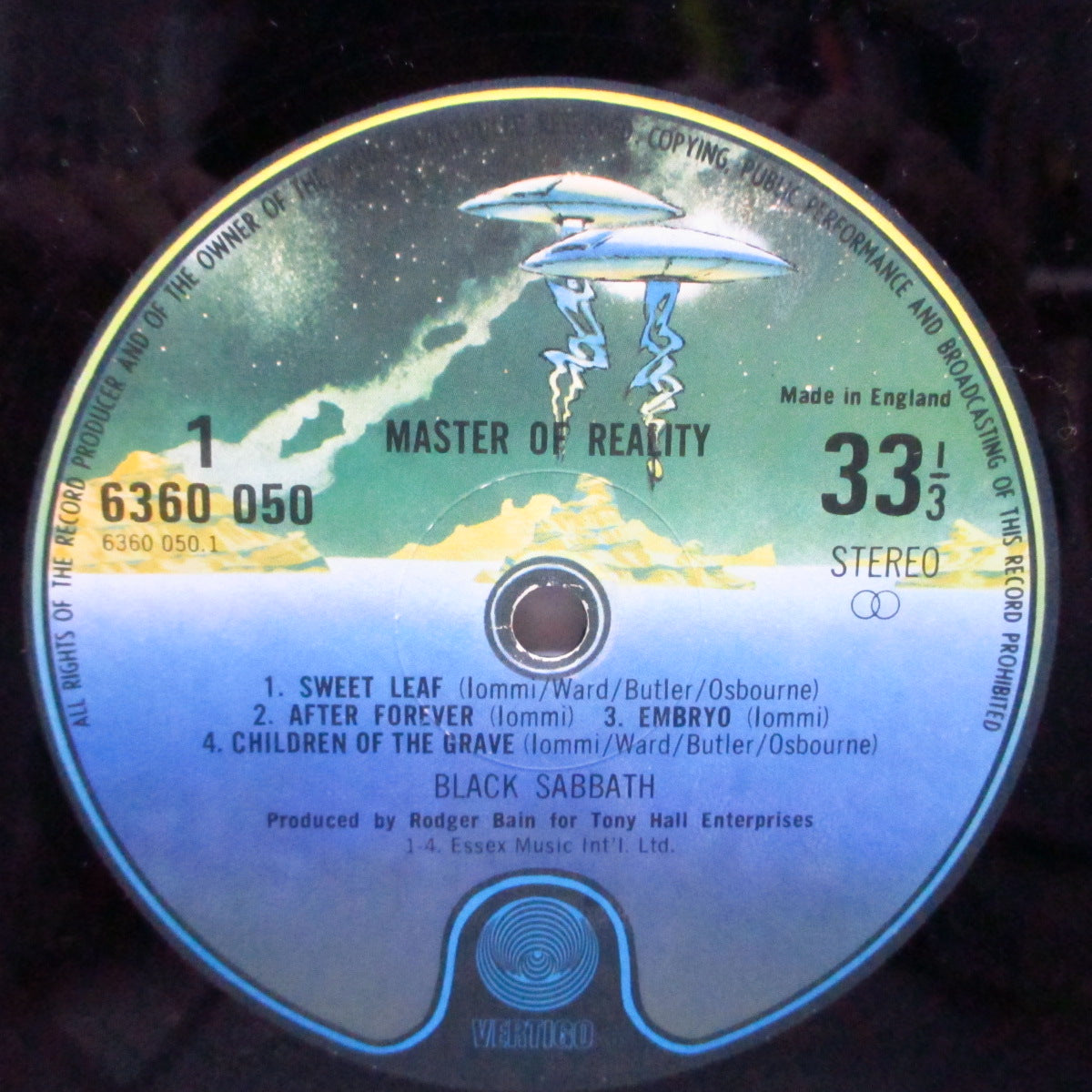 BLACK SABBATH (ブラック・サバス)  - Master Of Reality (UK '73 再発「宇宙船ラベ」LP/初回全面コーティング「エンボス加工「ボックス」ジャケ)