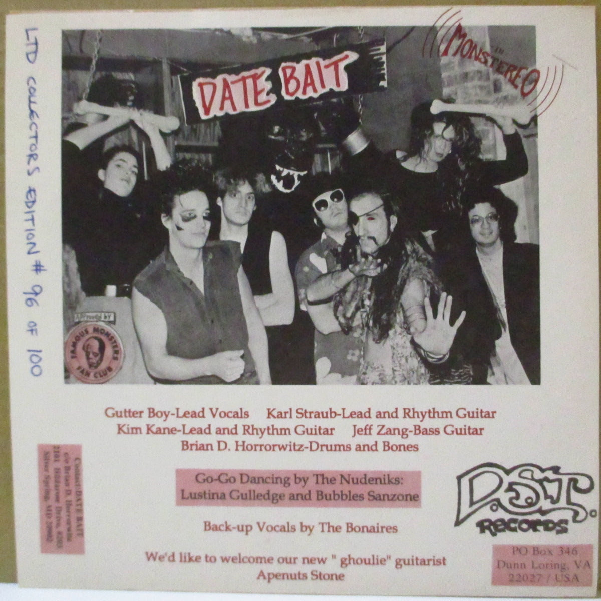 DATE BAIT (デート・ベイト)  - I'm Outta Here (US '89 100枚限定 7インチ+インサート/ナンバリング入りマットソフト紙白ジャケ)