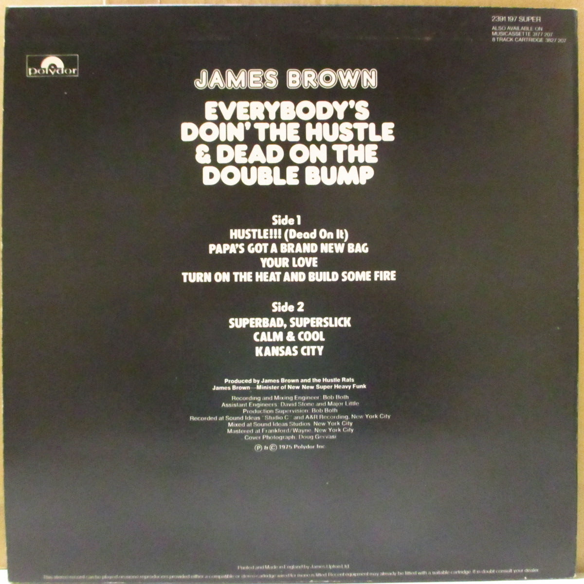 JAMES BROWN (ジェームス・ブラウン)  - Everybody's Doin' The Hustle & Dead On The Double Bump (UK '75 オリジナル・ステレオLP) ファンキーディスコ名作アルバム！