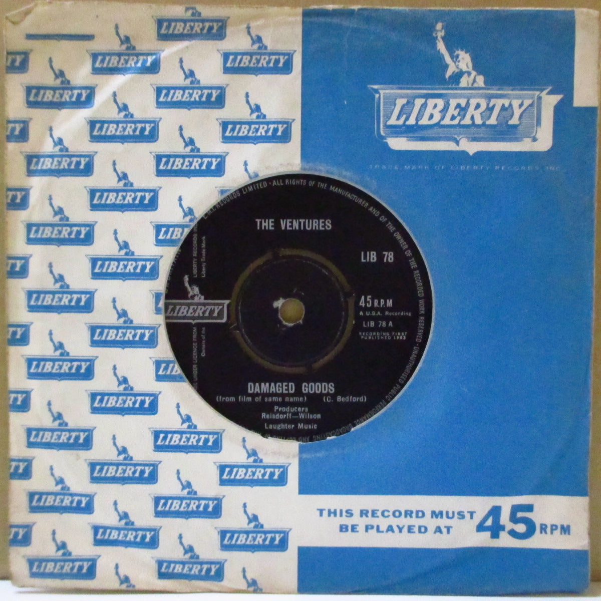 VENTURES (ベンチャーズ)  - Damaged Goods / Ninth Wave (UK '63 オリジナル 7インチ+カンパニースリーブ)