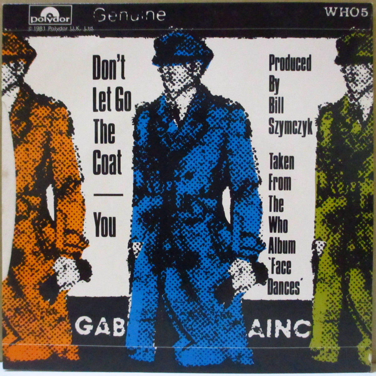 WHO (フー)  - Don't Let Go The Coat (UK '81 オリジナル 7インチ+光沢折り返しジャケ)