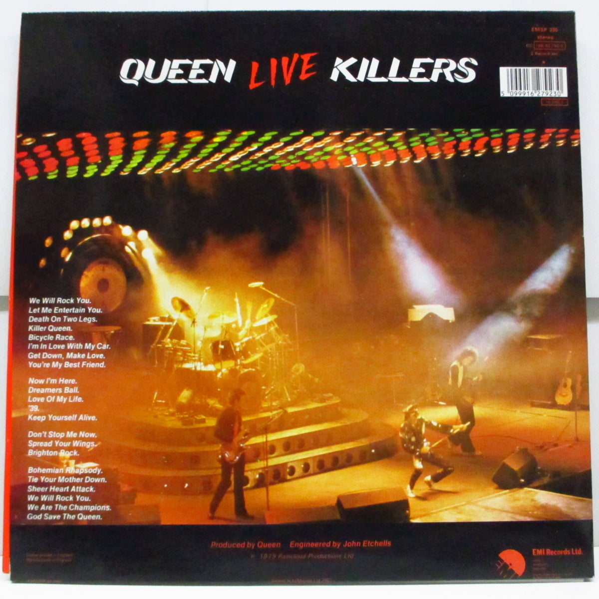 QUEEN (クイーン)  - Live Killers (UK 80's 再発 2xLP/「バーコード有」光沢見開ジャケ)