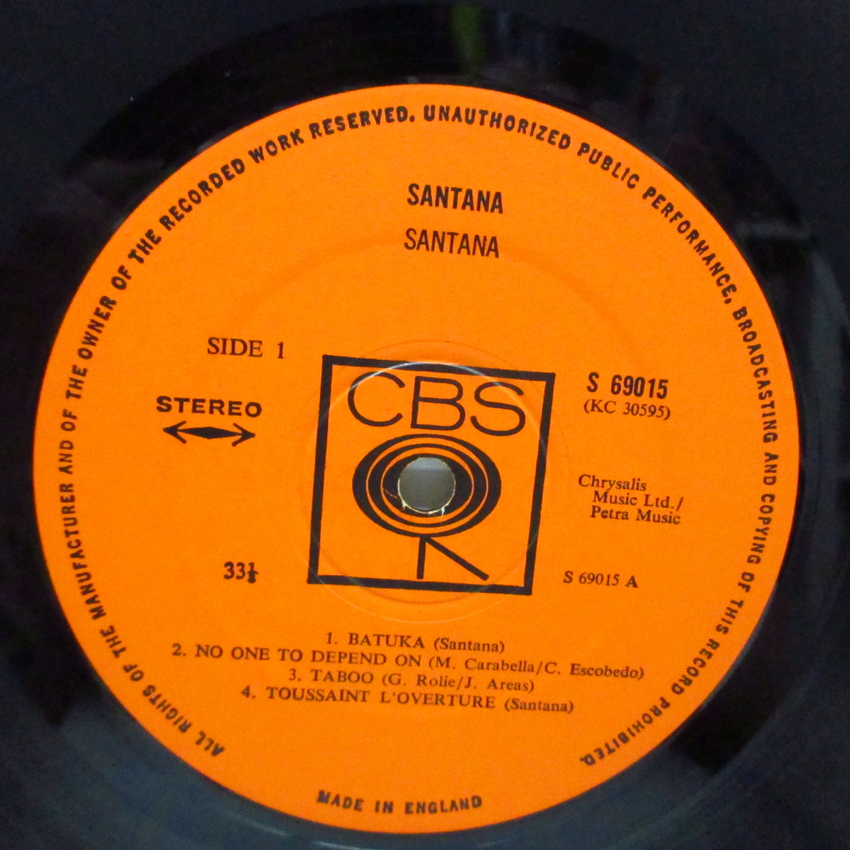 SANTANA (サンタナ)  - Santana 3 (UK オリジナル「濃オレンジラベ」LP/「Shorewood社」金ステッカー付光沢見開ジャケ)