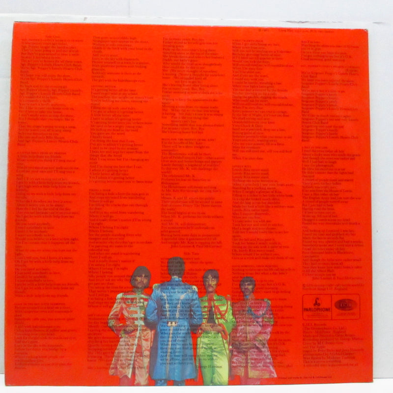 BEATLES (ビートルズ)  - Sgt.Peppers Lonely Hearts Club Band (UK-France 70's 再発 2xEMI 「ステレオ」LP+インサート/「中ジャケ折り返無」両面コーティング見開ジャケ)