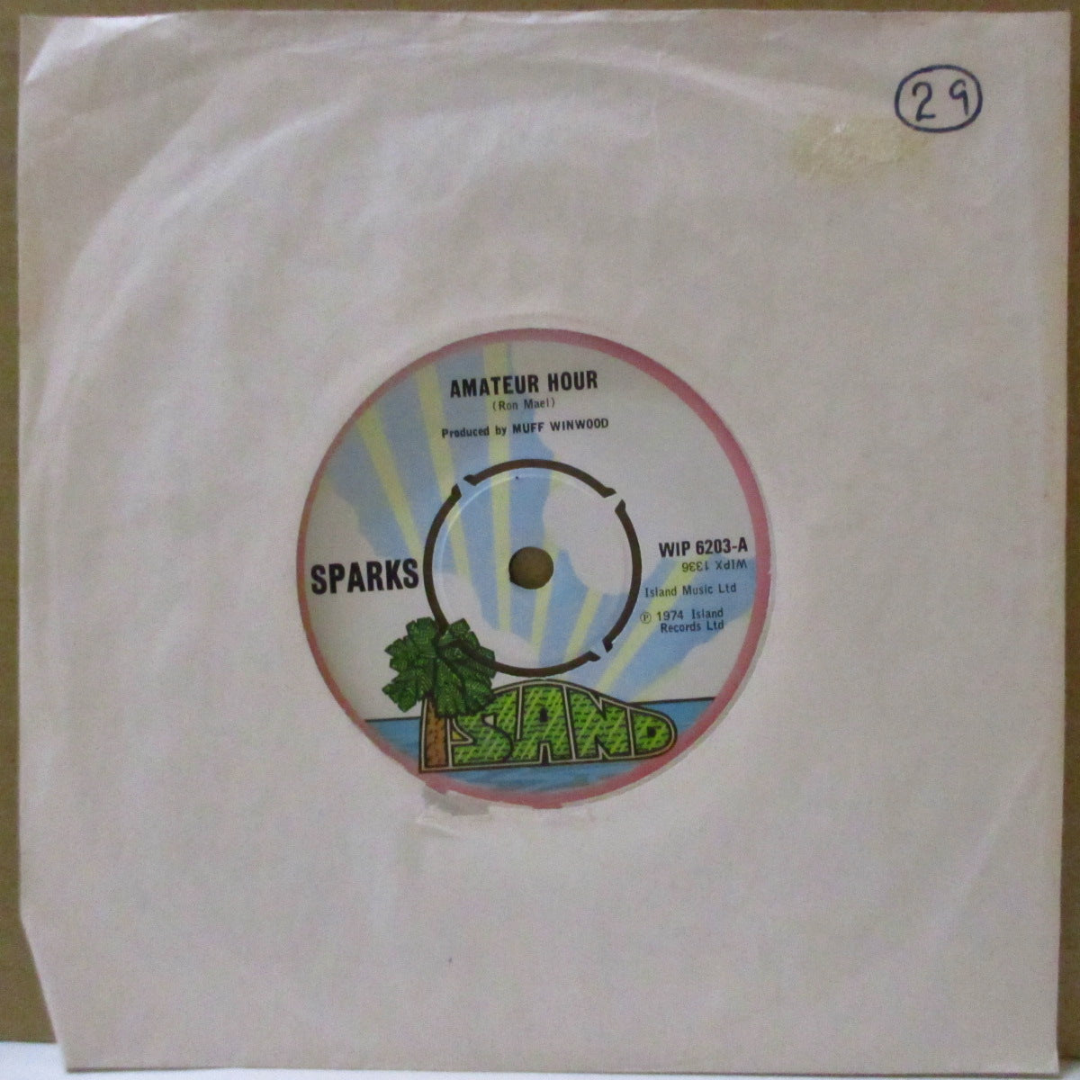SPARKS (スパークス)  - Amateur Hour (UK '74 オリジナル 7インチ)